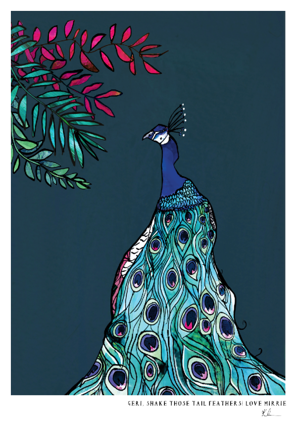 Personalised peacock print