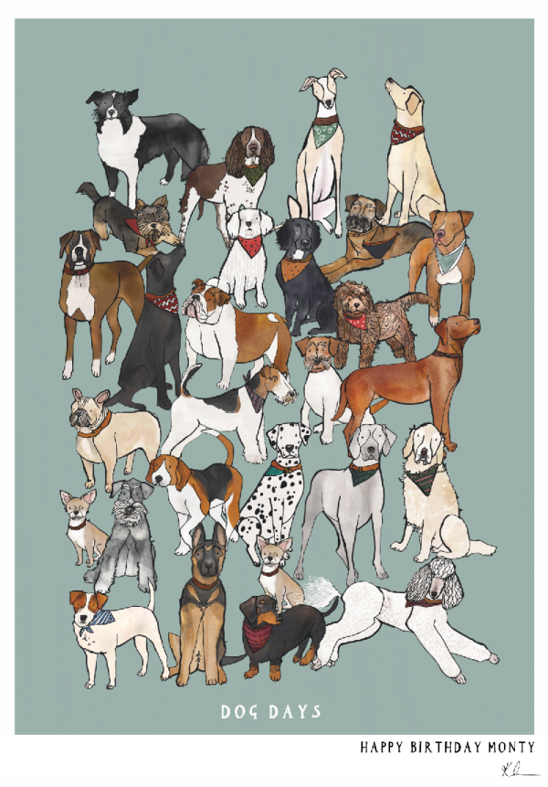 Personalised dog days print