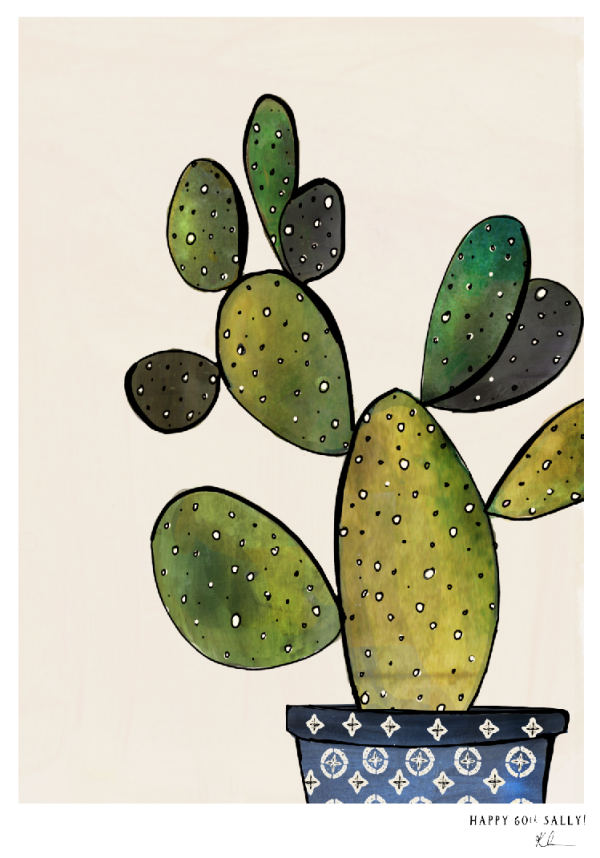 Personalised cactus print