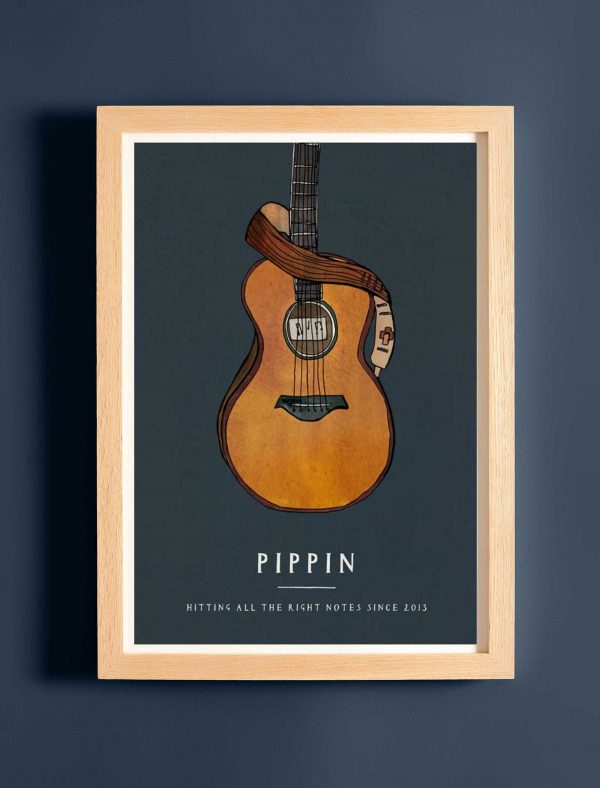 katie cardew personalised guitar print