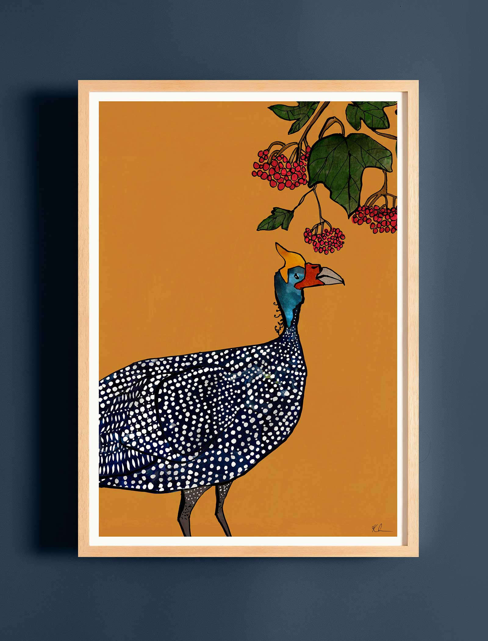 Fine Art Print - Guinea Fowl Fine Art Print - by Katie Cardew