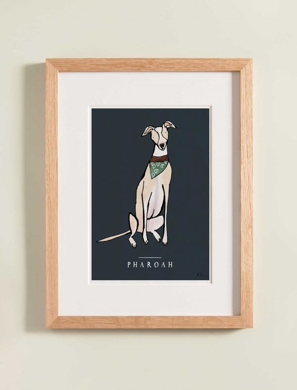 katie cardew personalised whippet print