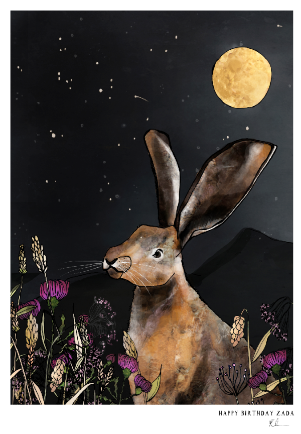 Personalised Moonlit Hare