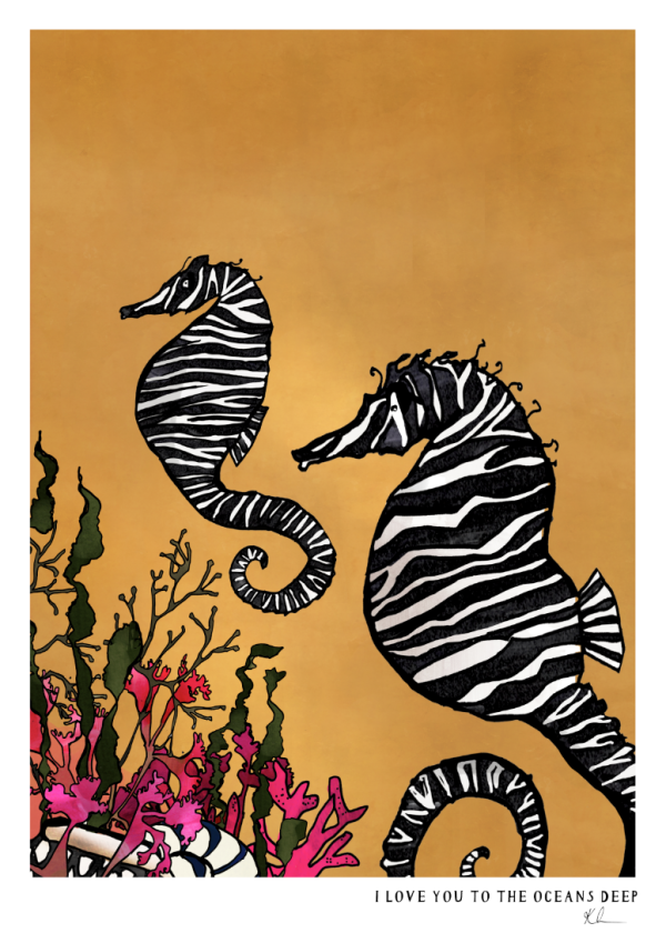 Personalised seahorses print