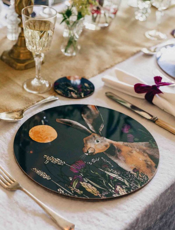 Moonlit Hare Illustrated Placemat web 2