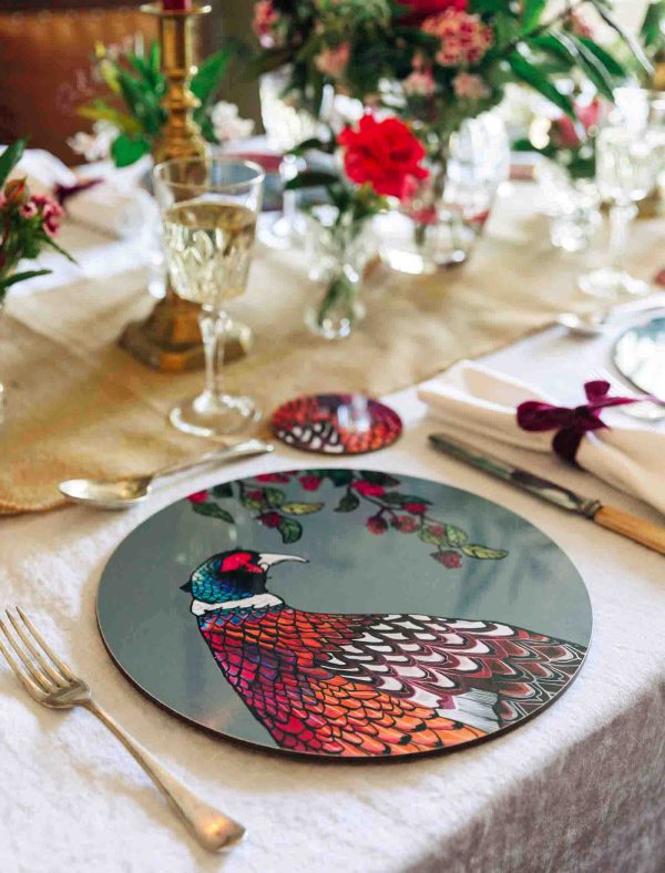Pheasant Illustrated Placemat web 2