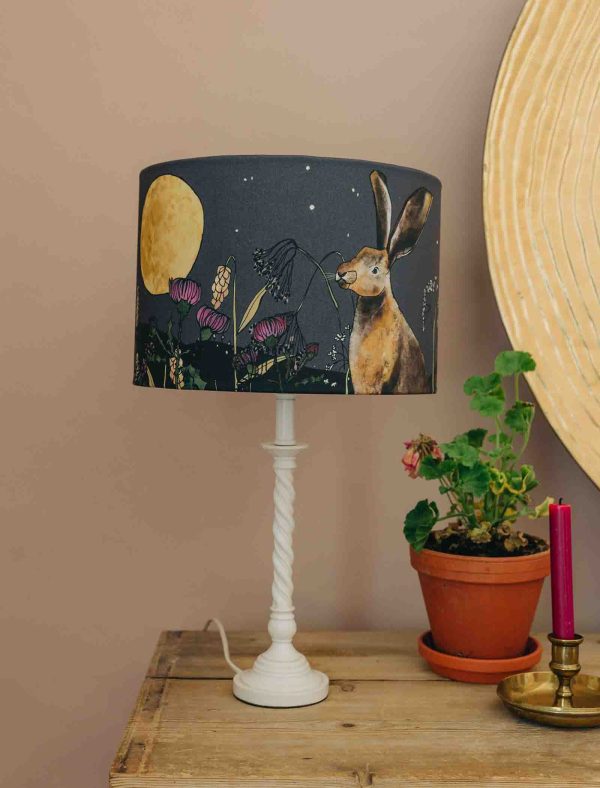 Moonlit Hare lampshade web 1