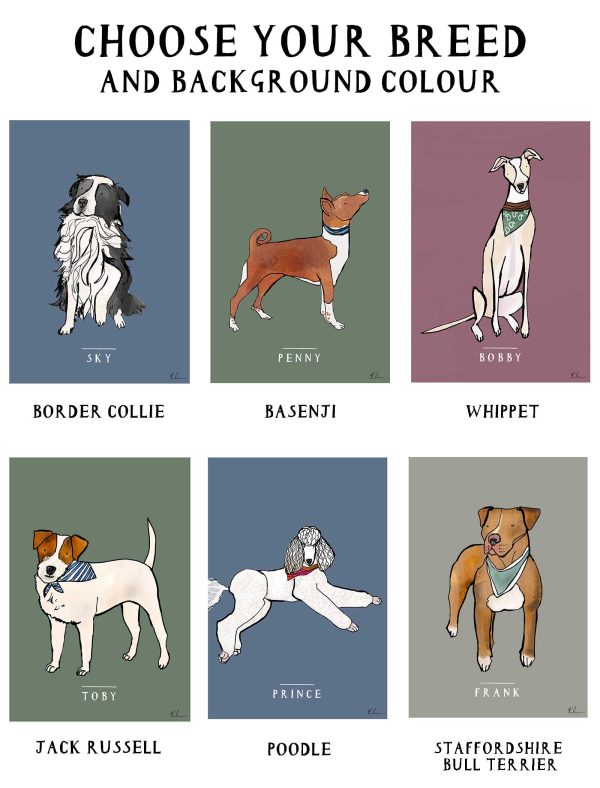 Personalised dog illustration