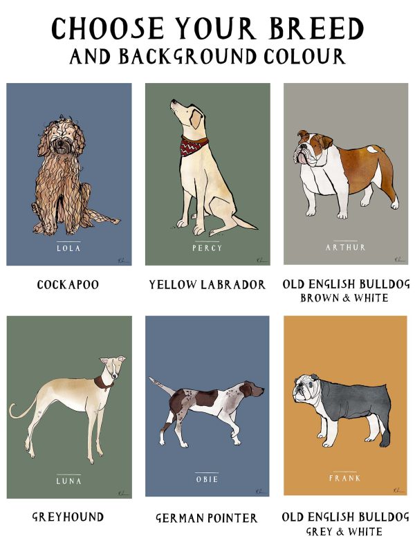 Personalised dog breed illustration