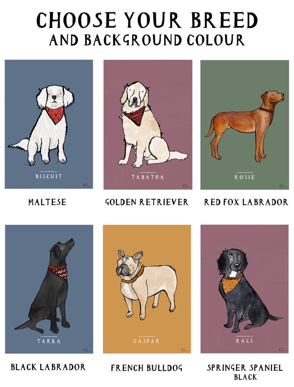 Personalised dog breed print