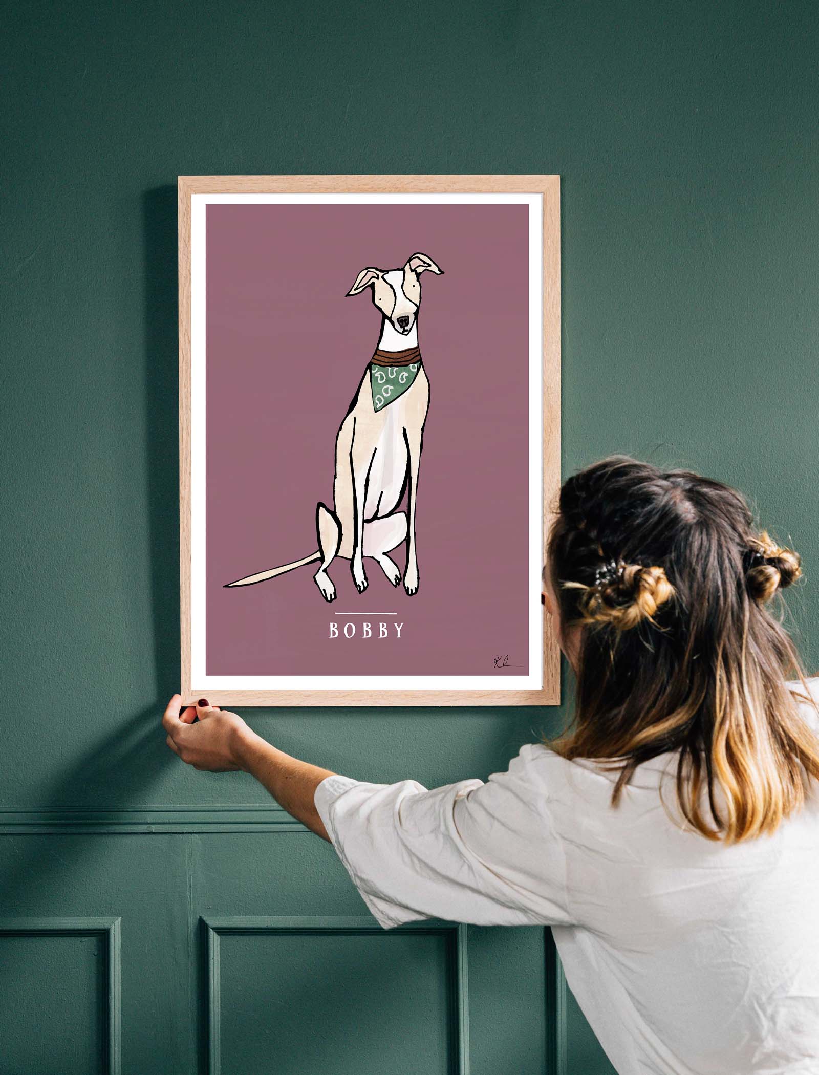 Fine Art Print - Personalised Dog - by Katie Cardew