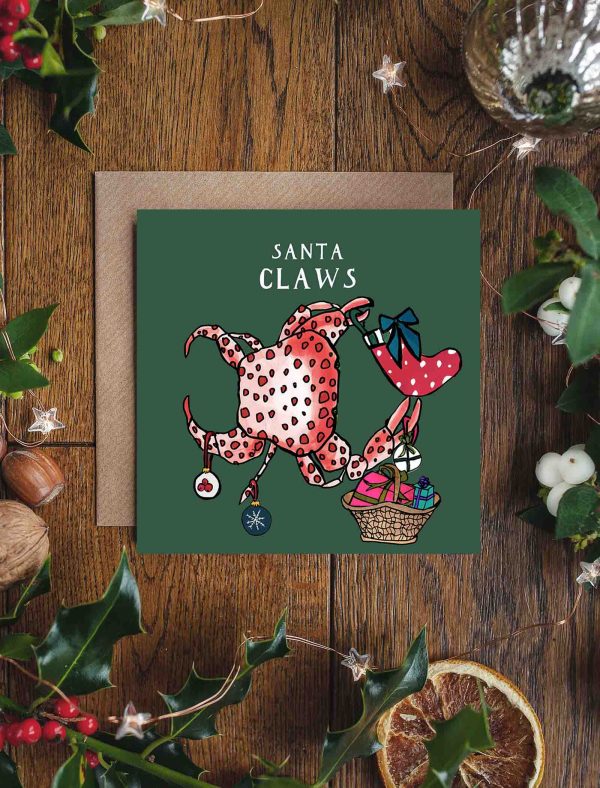 Santa Claws christmas card pack