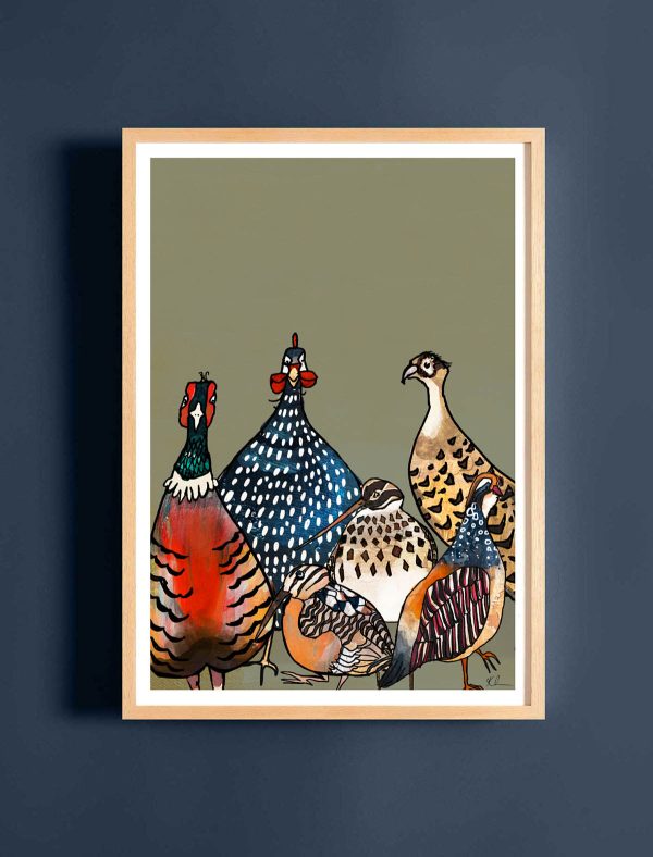 Birds of a Feather fine art print by katie cardew