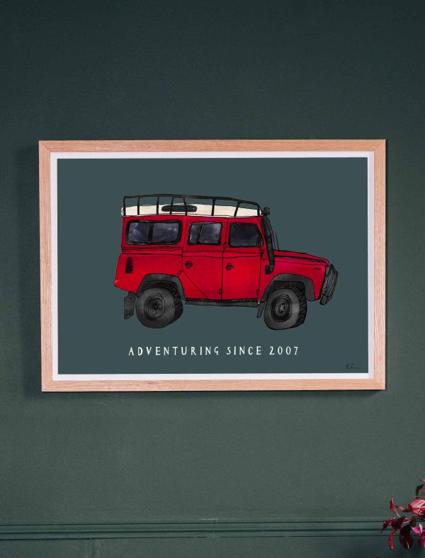 Personalised landrover red